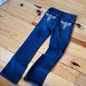 Women's Rhinestone Boot Cut Jeans - Blue